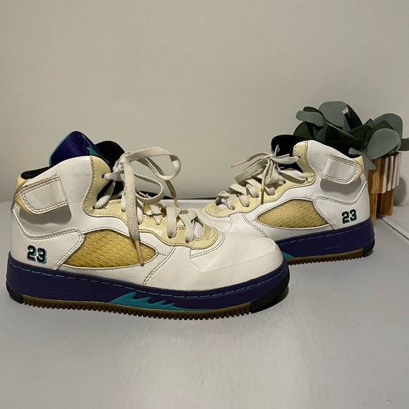 Nike Air Jordan Sz. 5.5Y Nike 318609-102 Grape Ice Emerald - Picture 5 of 10